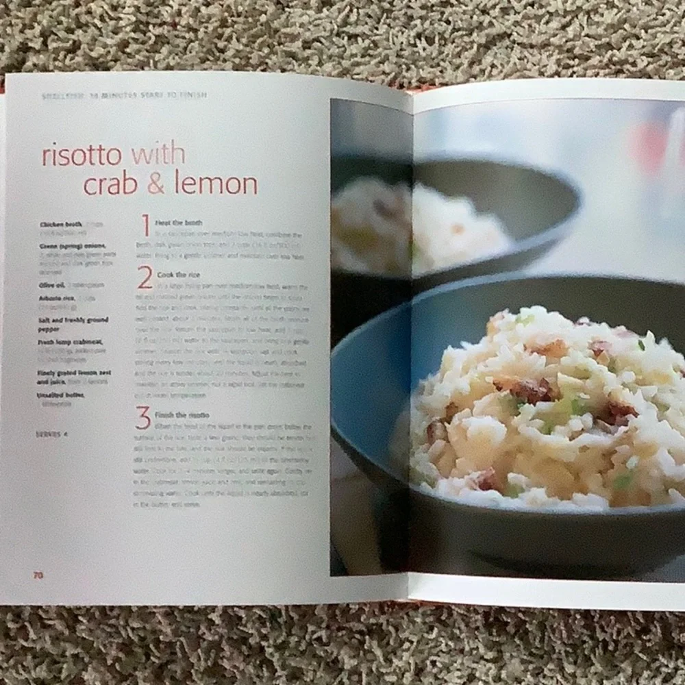 Williams-Sonoma Weeknight and Seafood hardback cookbooks bundle of 2
